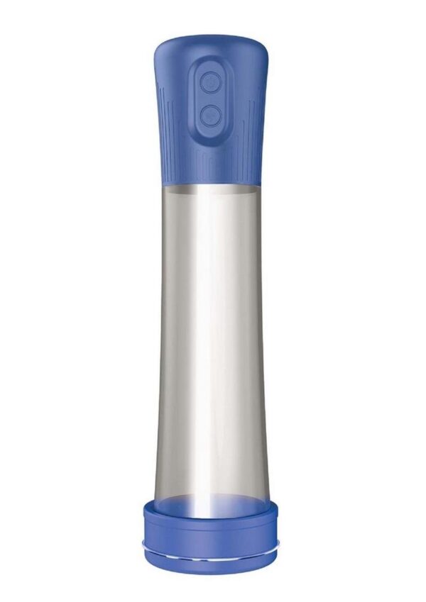 H2O Rechargeable Penis Pump - Blue - Image 2
