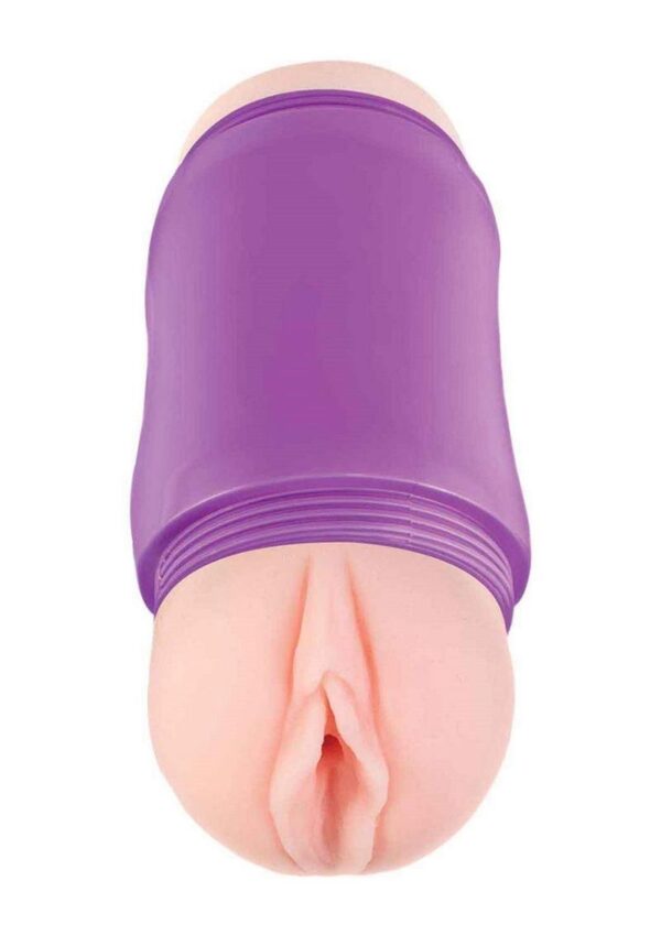 Delite Two Ways Vagina and Ass Masturbator - Vanilla/Blue - Image 2