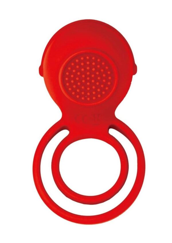 Cockpower Ultimate Vibrating Rechargeable Silicone Cock Ring - Red - Image 2