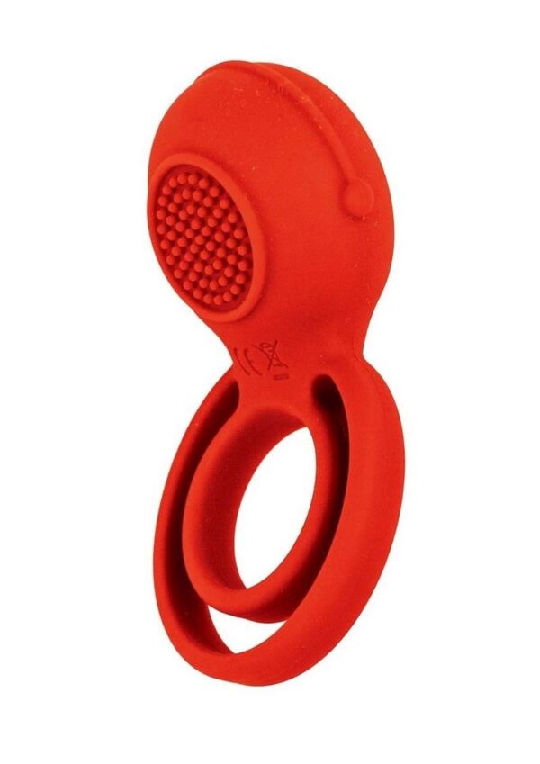 Cockpower Ultimate Vibrating Rechargeable Silicone Cock Ring - Red - Image 3