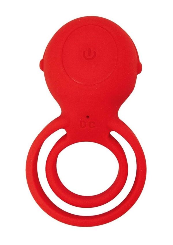 Cockpower Ultimate Vibrating Rechargeable Silicone Cock Ring - Red - Image 4