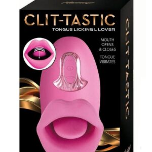 Clit-Tastic Tongue Licking Lover Rechargeable Silicone Stimulator - Pink