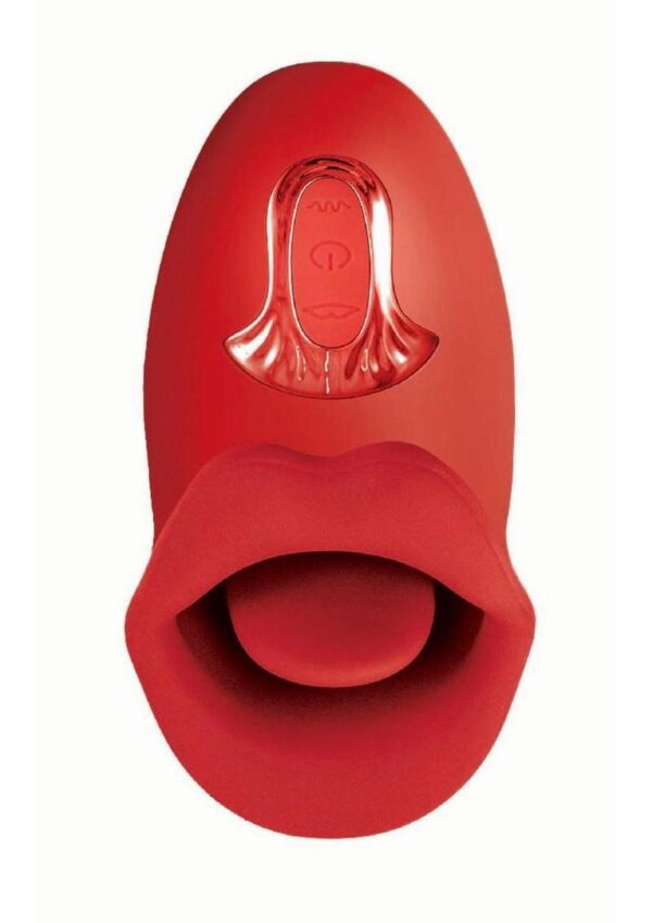 Clit-Tastic Tongue Licking Lover Rechargeable Silicone Stimulator - Red - Image 3