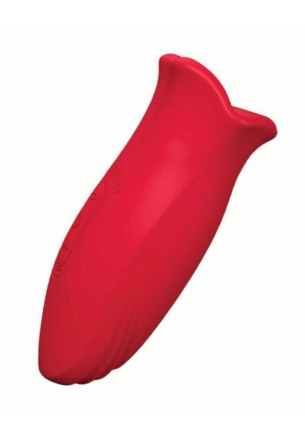 Clit-Tastic Tongue Licking Lover Rechargeable Silicone Stimulator - Red - Image 4