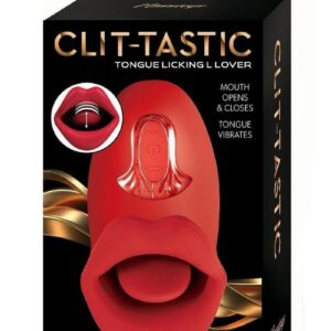 Clit-Tastic Tongue Licking Lover Rechargeable Silicone Stimulator - Red