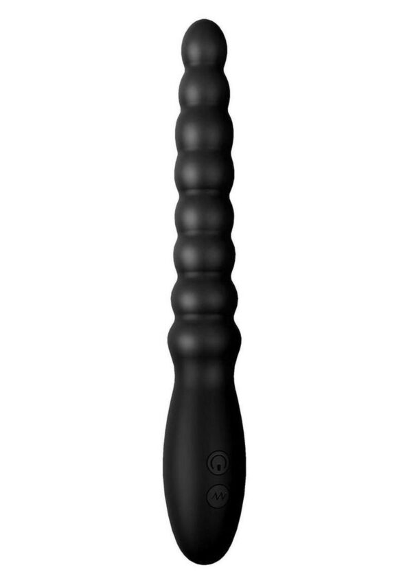 Ass-Sation Magic Wand Rechargeable Silicone Anal Vibrator - Black - Image 2