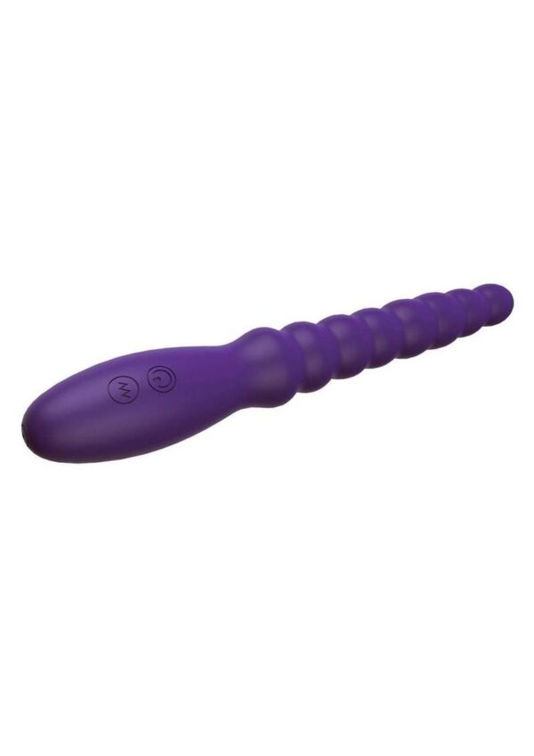 Ass-Sation Magic Wand Rechargeable Silicone Anal Vibrator - Purple - Image 3