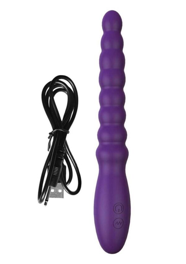 Ass-Sation Magic Wand Rechargeable Silicone Anal Vibrator - Purple - Image 4