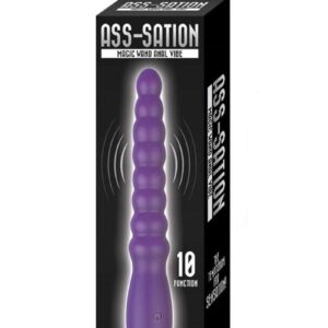 Ass-Sation Magic Wand Rechargeable Silicone Anal Vibrator - Purple