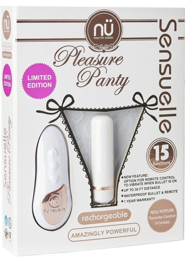 Sensuelle Limited Edition Pleasure Panty Vibe with Remote Control - White