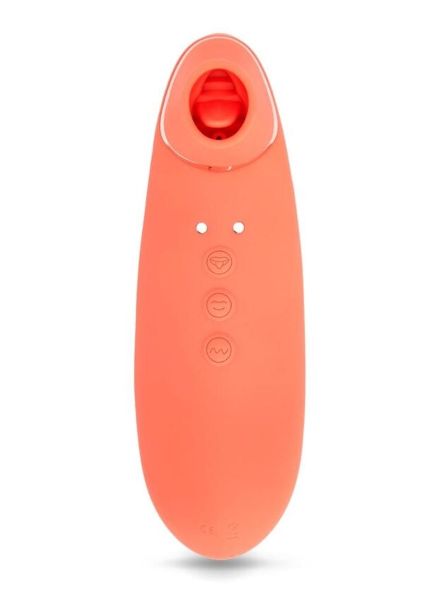 Nu Sensuelle Trinitii Triple Action Suction Flickering Silicone Tongue - Coral - Image 2