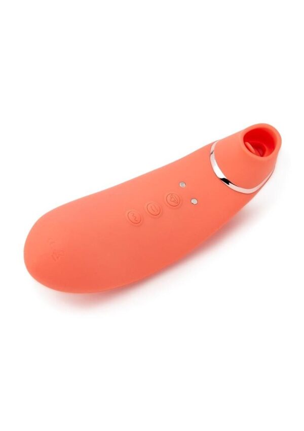 Nu Sensuelle Trinitii Triple Action Suction Flickering Silicone Tongue - Coral - Image 3