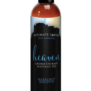Intimate Earth Heaven Aromatherapy Massage Oil Hazelnut Biscotti 4oz