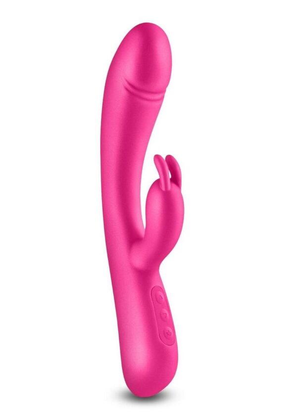 Royals Divine Rechargeable Silicone Rabbit Vibrator - Pink - Image 2