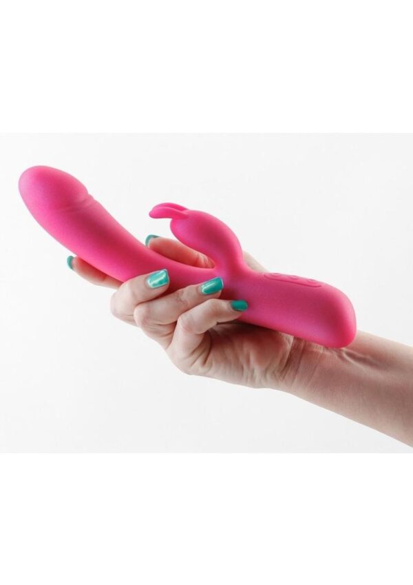 Royals Divine Rechargeable Silicone Rabbit Vibrator - Pink - Image 3