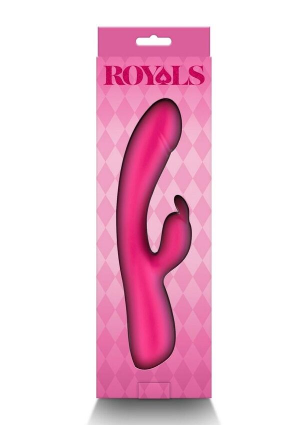 Royals Divine Rechargeable Silicone Rabbit Vibrator - Pink - Image 4