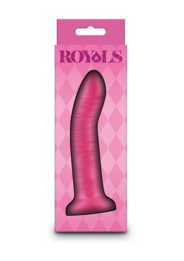 Royals Charlie Silicone Dildo 5in - Pink - Image 4