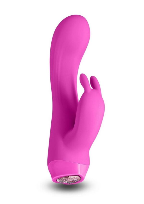 Charms Ivy Rechargeable Silicone Rabbit Vibrator- Magenta - Image 2