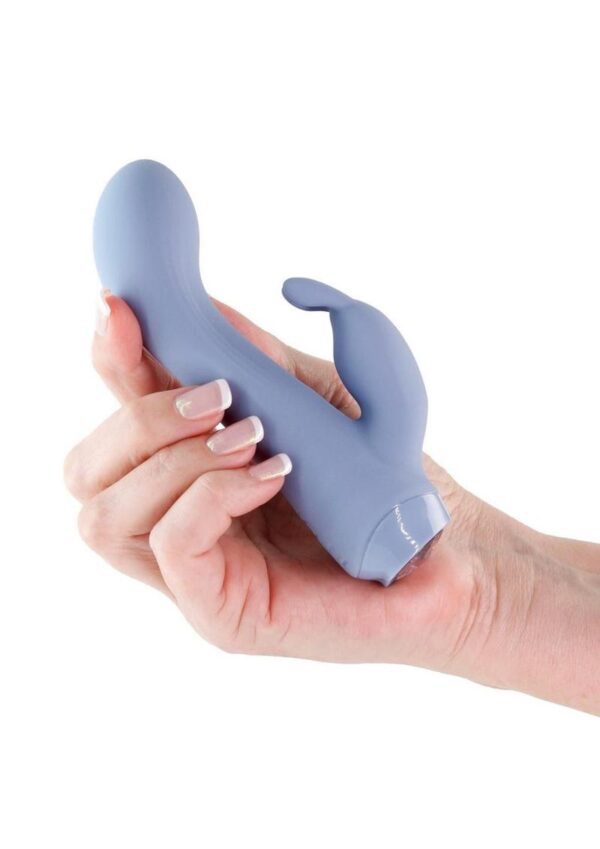 Charms Ivy Rechargeable Silicone Rabbit Vibrator- Blue - Image 3