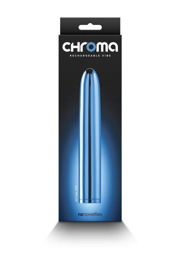 Chroma Classic Rechargeable Vibrator 7in - Blue