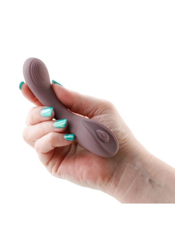 Desire Collection Pure Rechargeable Silicone Vibrator - Grey - Image 3