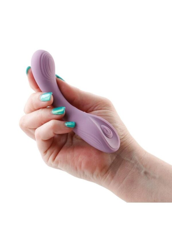 Desire Collection Pure Rechargeable Silicone Vibrator - Purple - Image 3