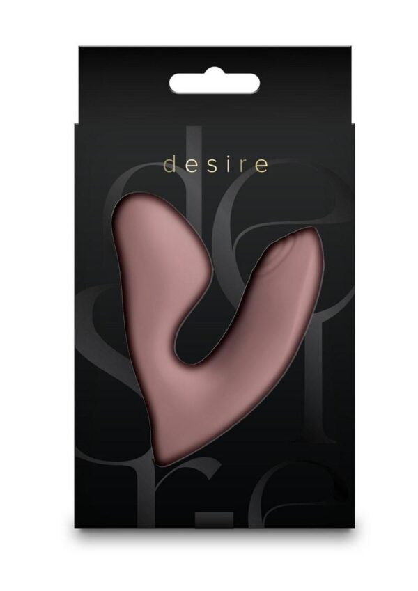 Desire Demure Rechargeable Silicone Wearable Dual Motor Vibrator with Clitoral Stimulator - Caramel - Image 4