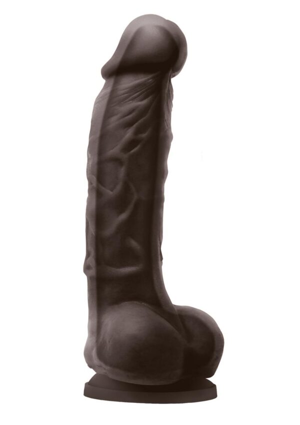 Colours Dual Density Silicone Dildo 5in - Chocolate - Image 2