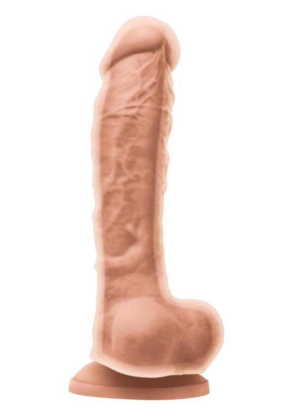 Colours Dual Density Silicone Dildo 8in - Vanilla - Image 2