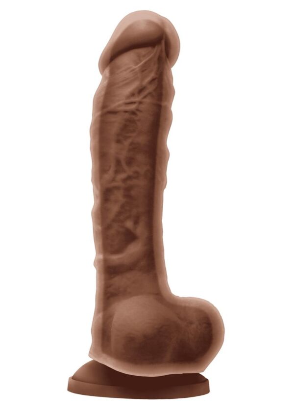 Colours Dual Density Silicone Dildo 8in - Caramel - Image 2
