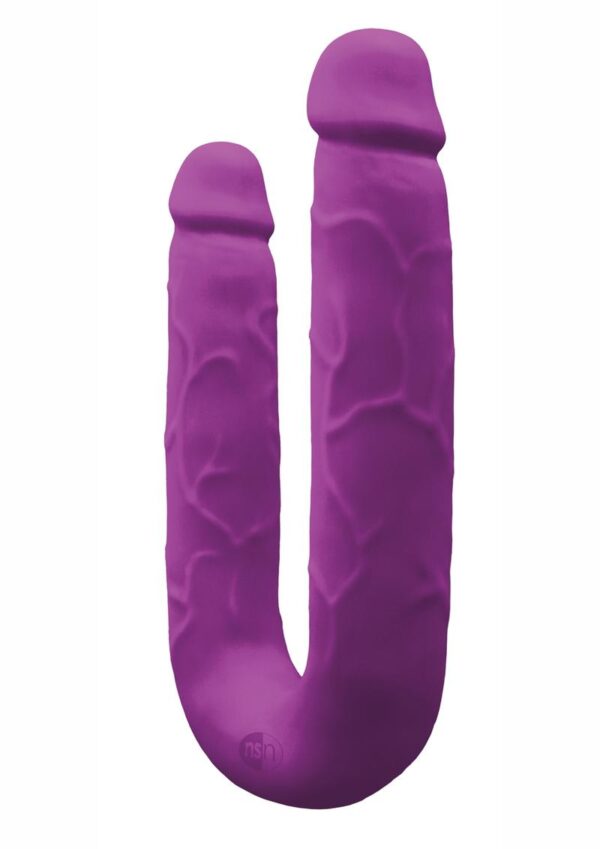 Colours DP Pleasures Silicone Double Dildo - Purple - Image 2