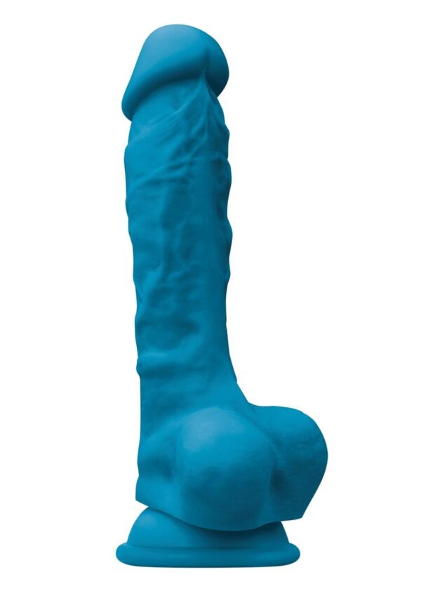 Colours Pleasure Silicone Dildo 7in - Blue - Image 2