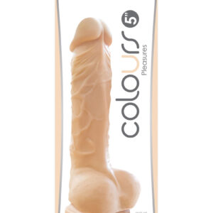 Colours Pleasures Silicone Dildo 5in - Vanilla