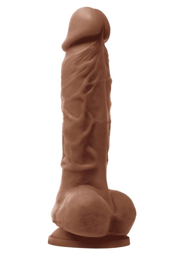 Colours Pleasures Silicone Dildo 5in - Chocolate - Image 2