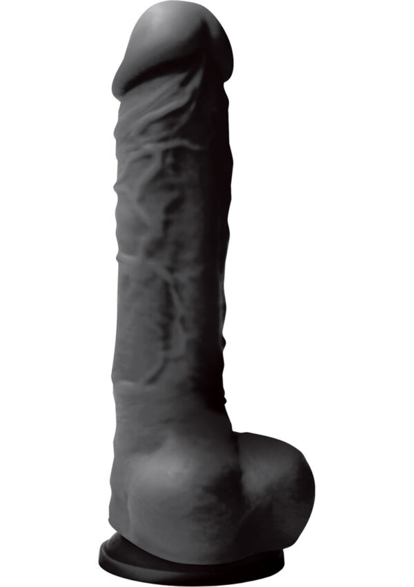Colours Pleasures Silicone Dildo 5in - Black - Image 2