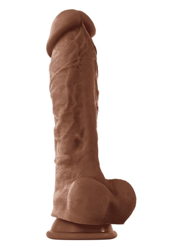 Colours Pleasures Silicone Dildo 8in - Chocolate - Image 2