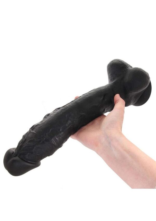 Colours Pleasures Silicone Dildo 10in - Black - Image 4