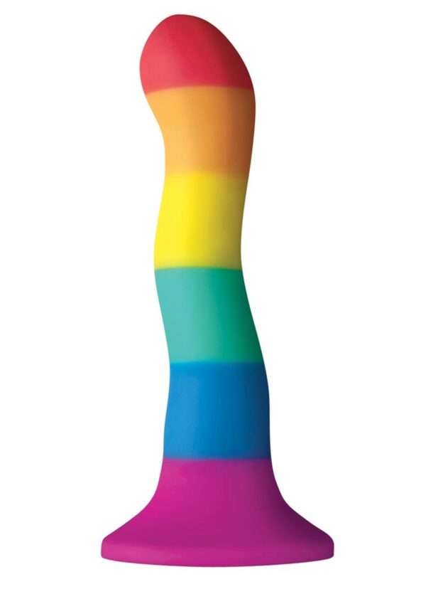 Colours Pride Edition Wave Silicone Dildo 6in - Rainbow - Image 2