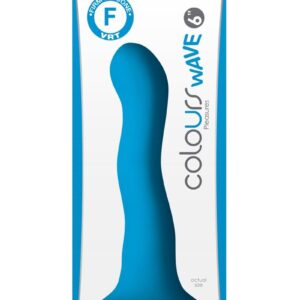 Colours Pleasures Wave Silicone Dildo 6in - Blue