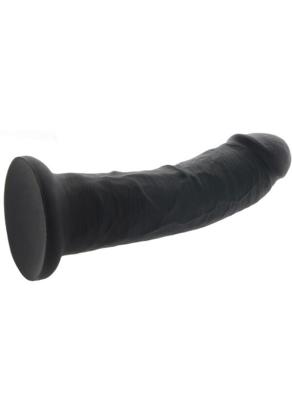 Colours Pleasures Girth Silicone Dildo 7in - Black - Image 3