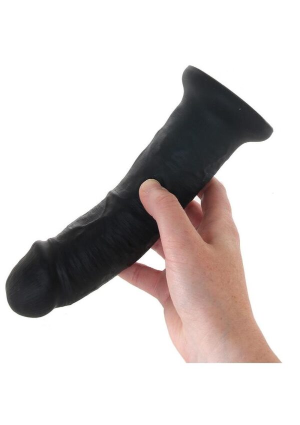 Colours Pleasures Girth Silicone Dildo 7in - Black - Image 4