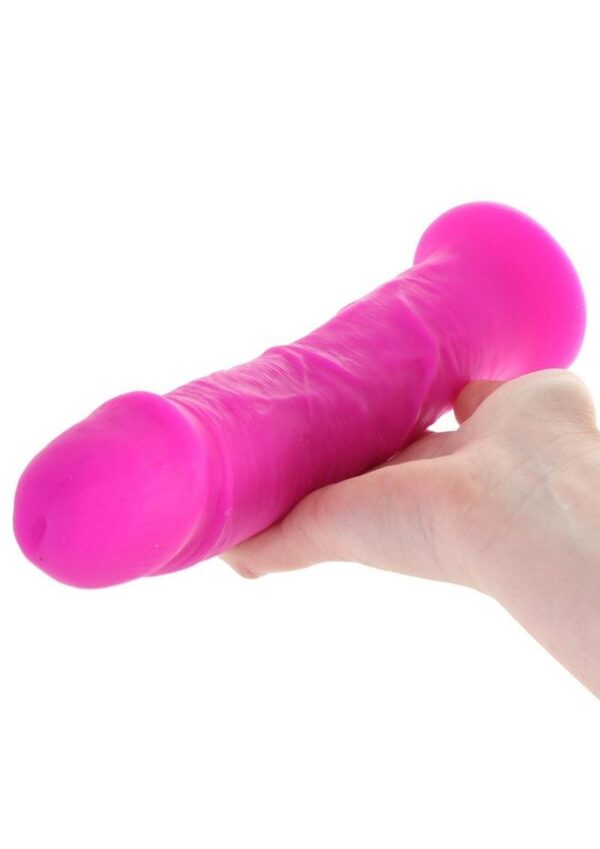 Colours Pleasures Girth Silicone Dildo 7in - Purple - Image 4
