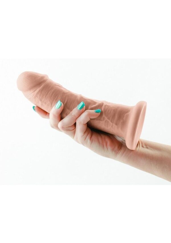 Colours Dual Density Girth Silicone Dildo 7in - Vanilla - Image 3