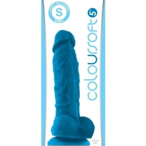 Coloursoft Silicone Dildo 5in - Blue