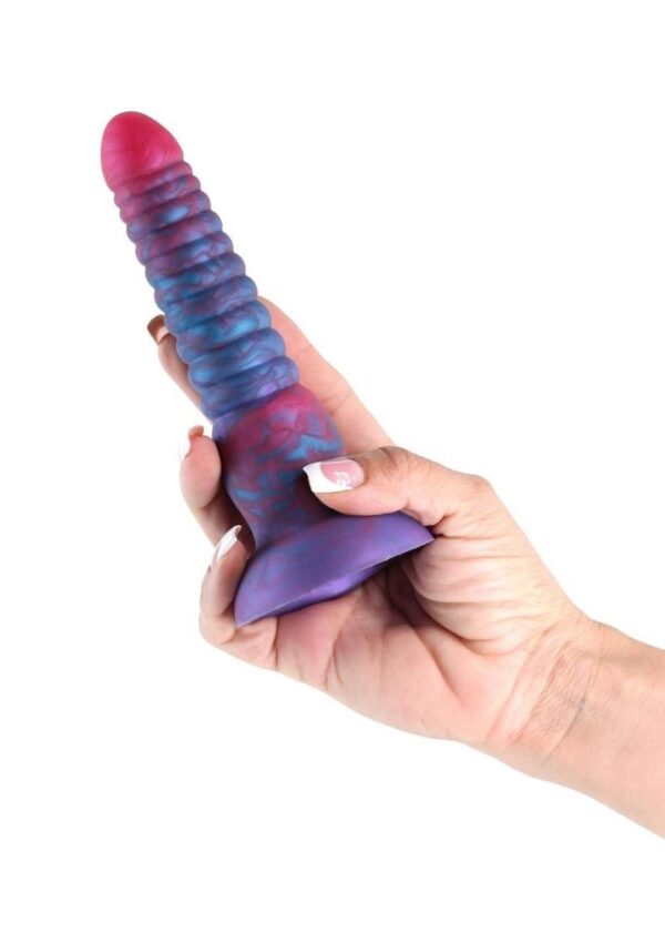 Colours Stacked Silicone Dildo 6in - Pink/Blue - Image 3