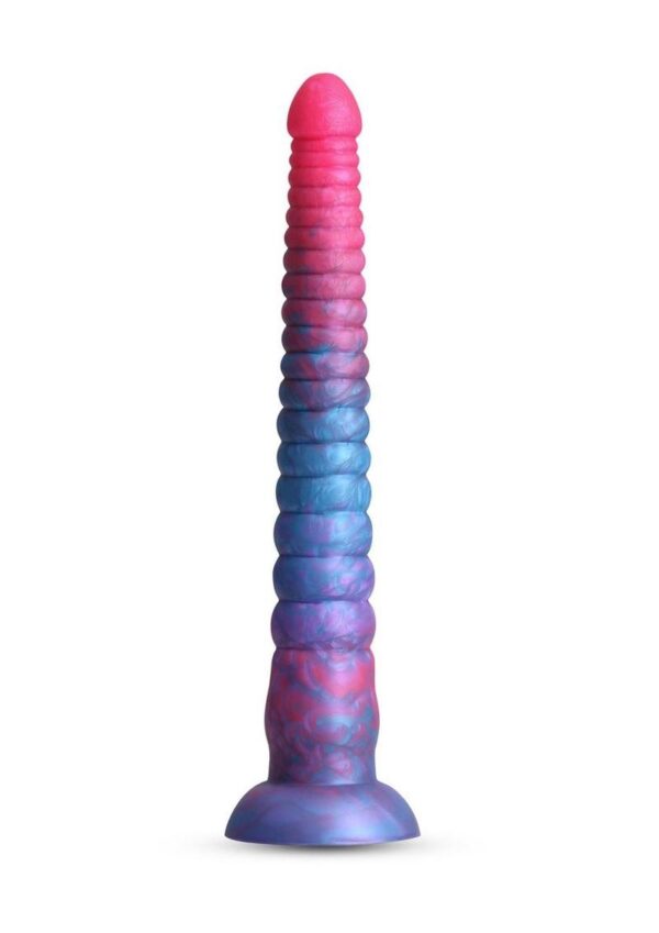 Colours Stacked Silicone Dildo 12in - Pink/Blue - Image 2