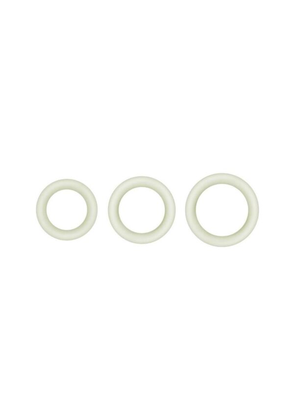 Firefly Halo Medium Silicone Cock Ring Glow In The Dark - Clear - Image 3