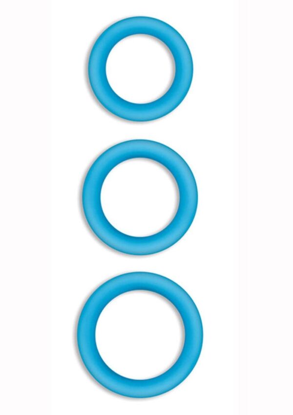 Firefly Halo Medium Silicone Cock Ring Glow In The Dark - Blue - Image 2