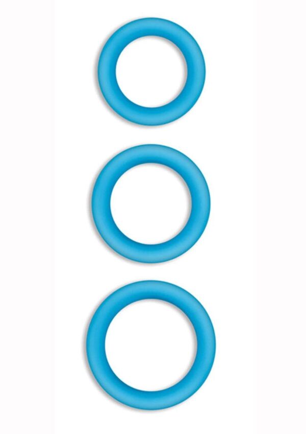 Firefly Halo Large Silicone Cock Ring Glow In The Dark - Blue - Image 2