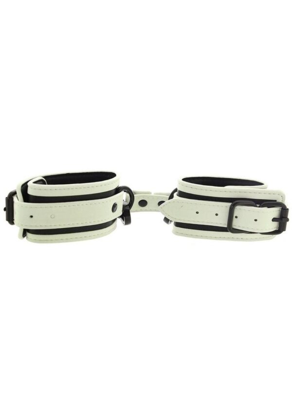 GLO Bondage Glow In The Dark Wrist Cuff - Green - Image 2